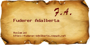 Fuderer Adalberta névjegykártya